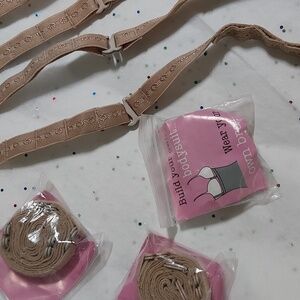 NWT Slim Cognito Spanx Bodysuit Replacement Straps with Lingerie Hooks 2 Sets 8x